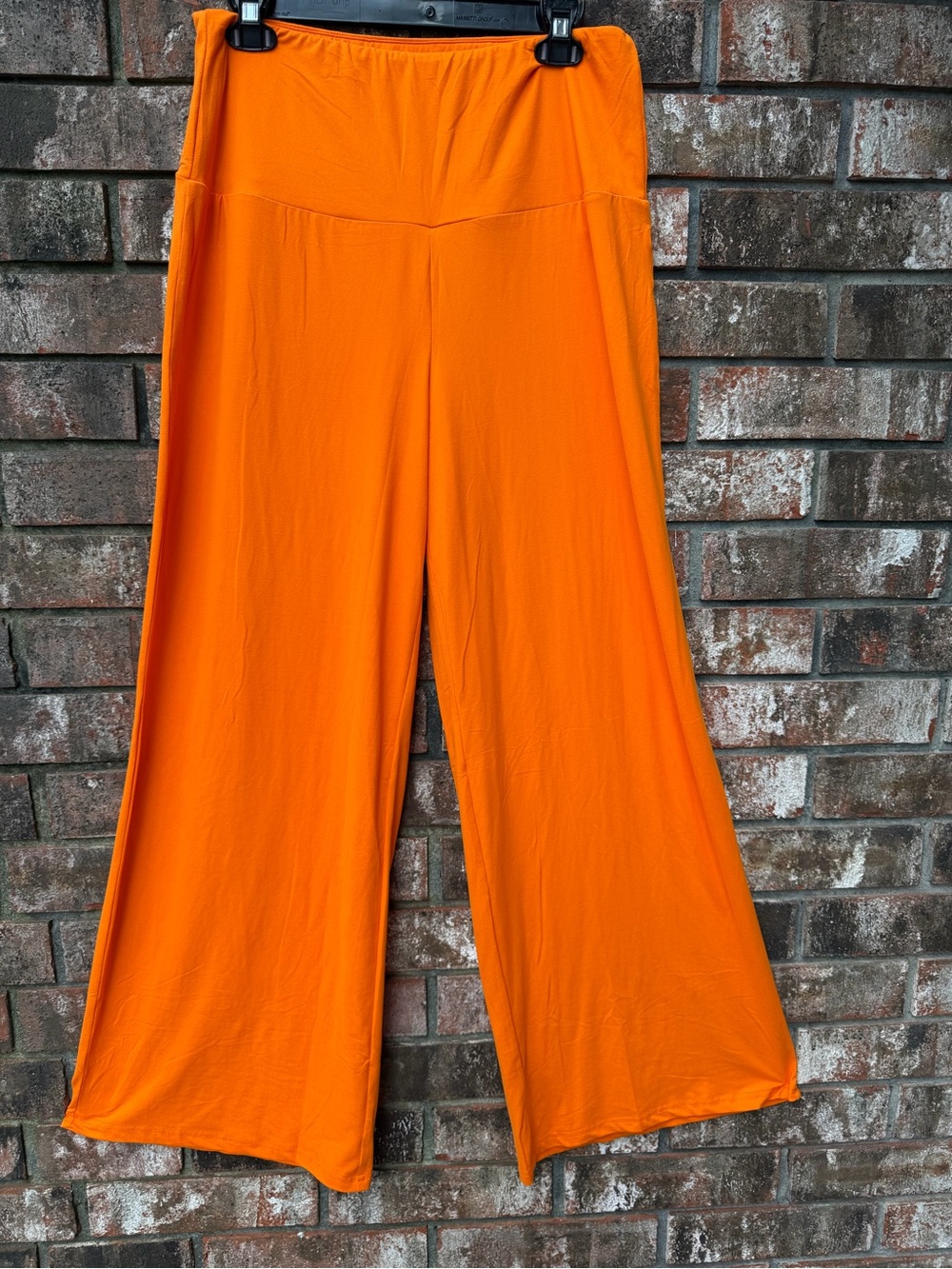 Bright Orange Wide-Leg Palazzo Pants